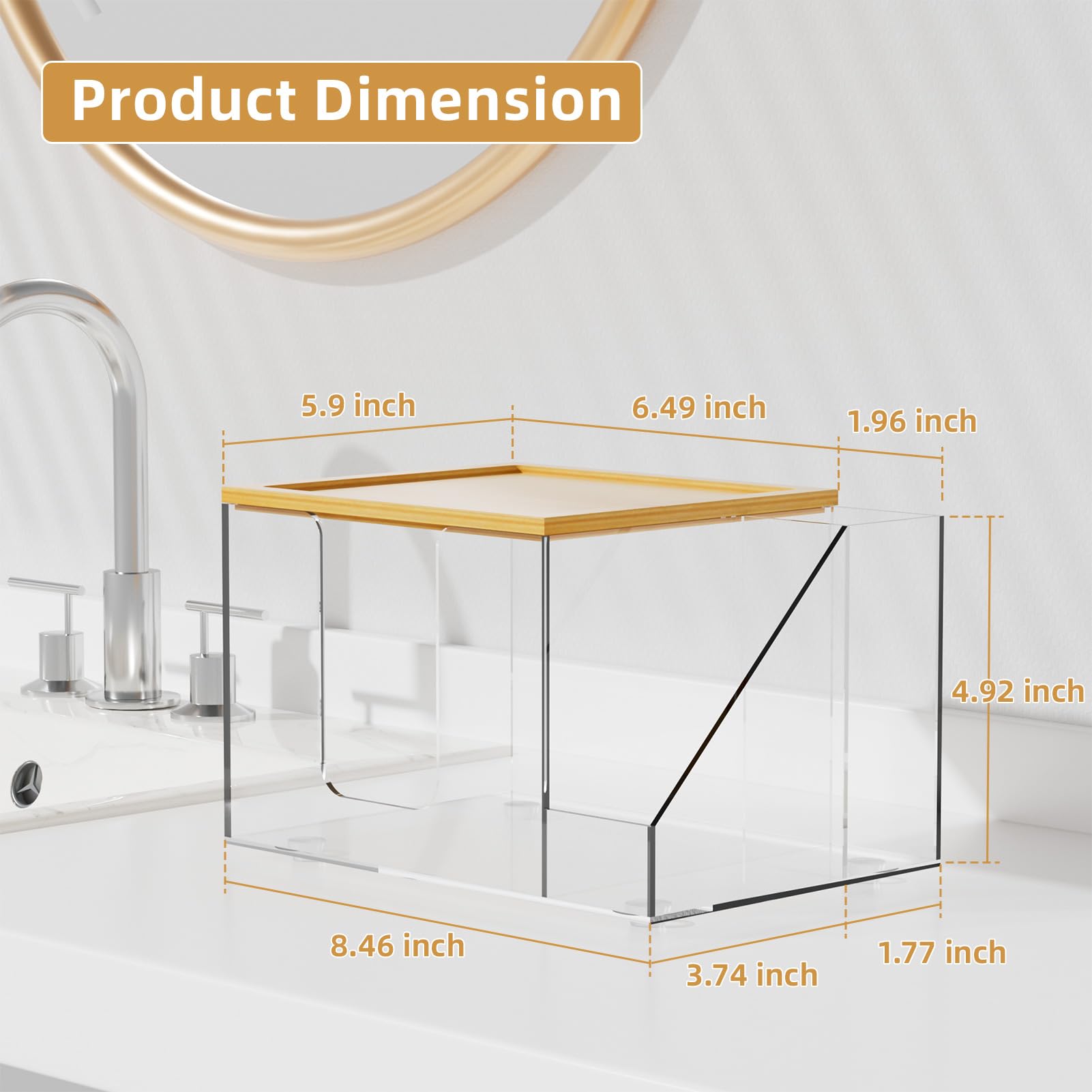 VITVITI acrylic-bamboo design demonstrates modern look with natural warmth for any bathroom