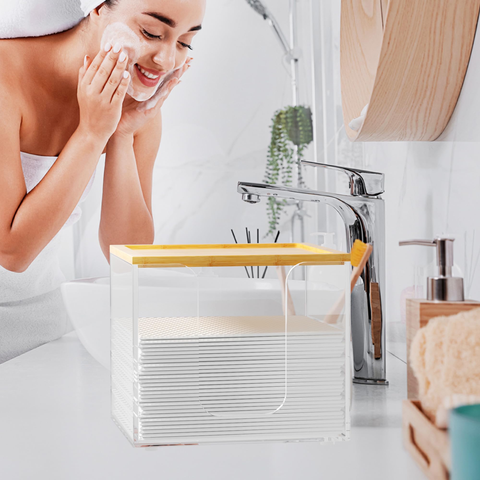 VITVITI bathroom vanity setup shows tidy, accessible towel storage in daily routines.