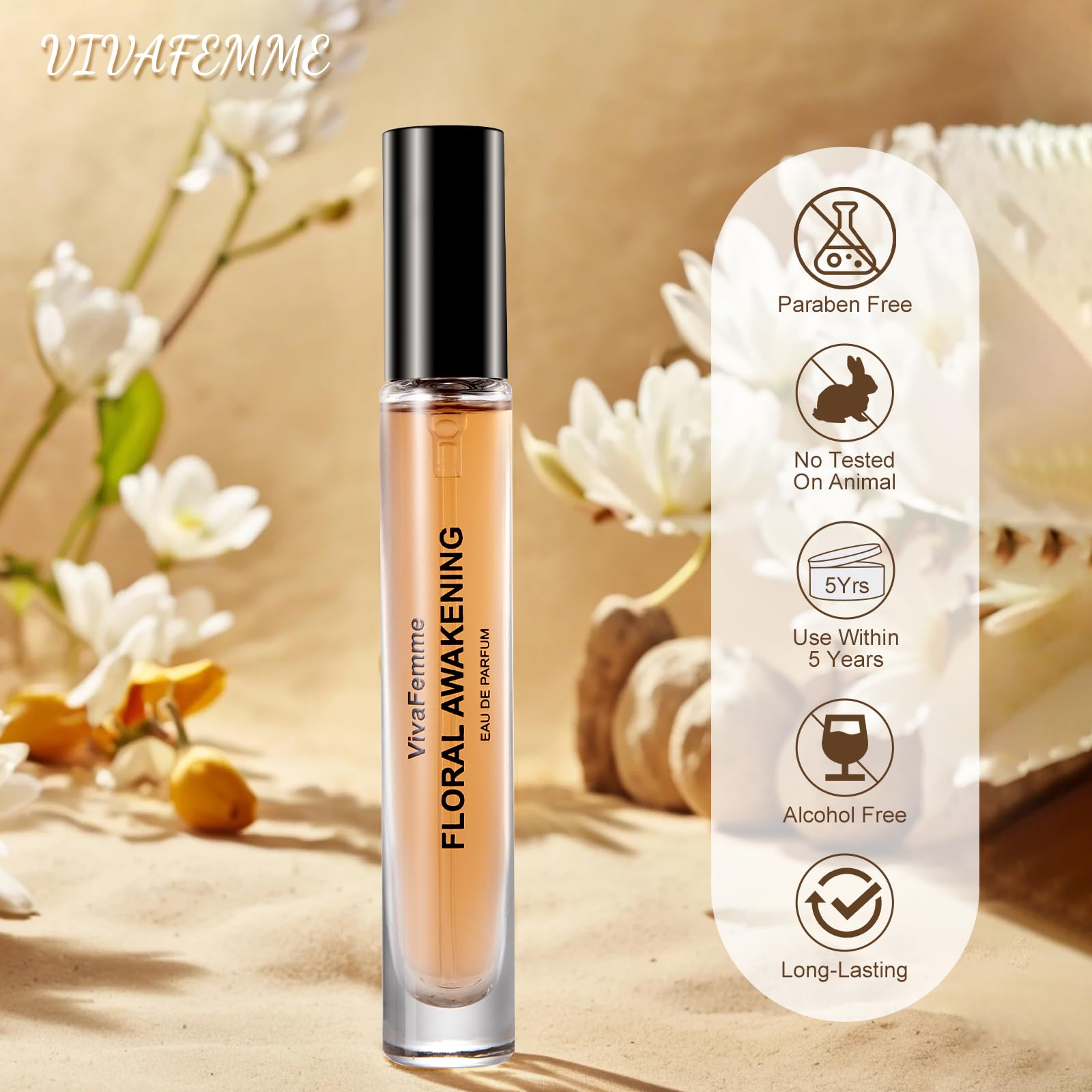 VivaFemme on-the-go fragrance application demonstrates easy spritz and mood lift