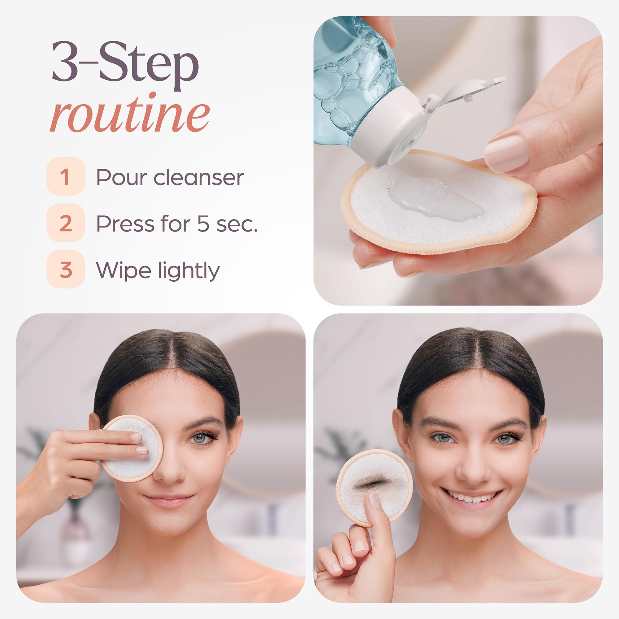 VIVAGO 20-pads set showcased, ready for daily skincare routine.