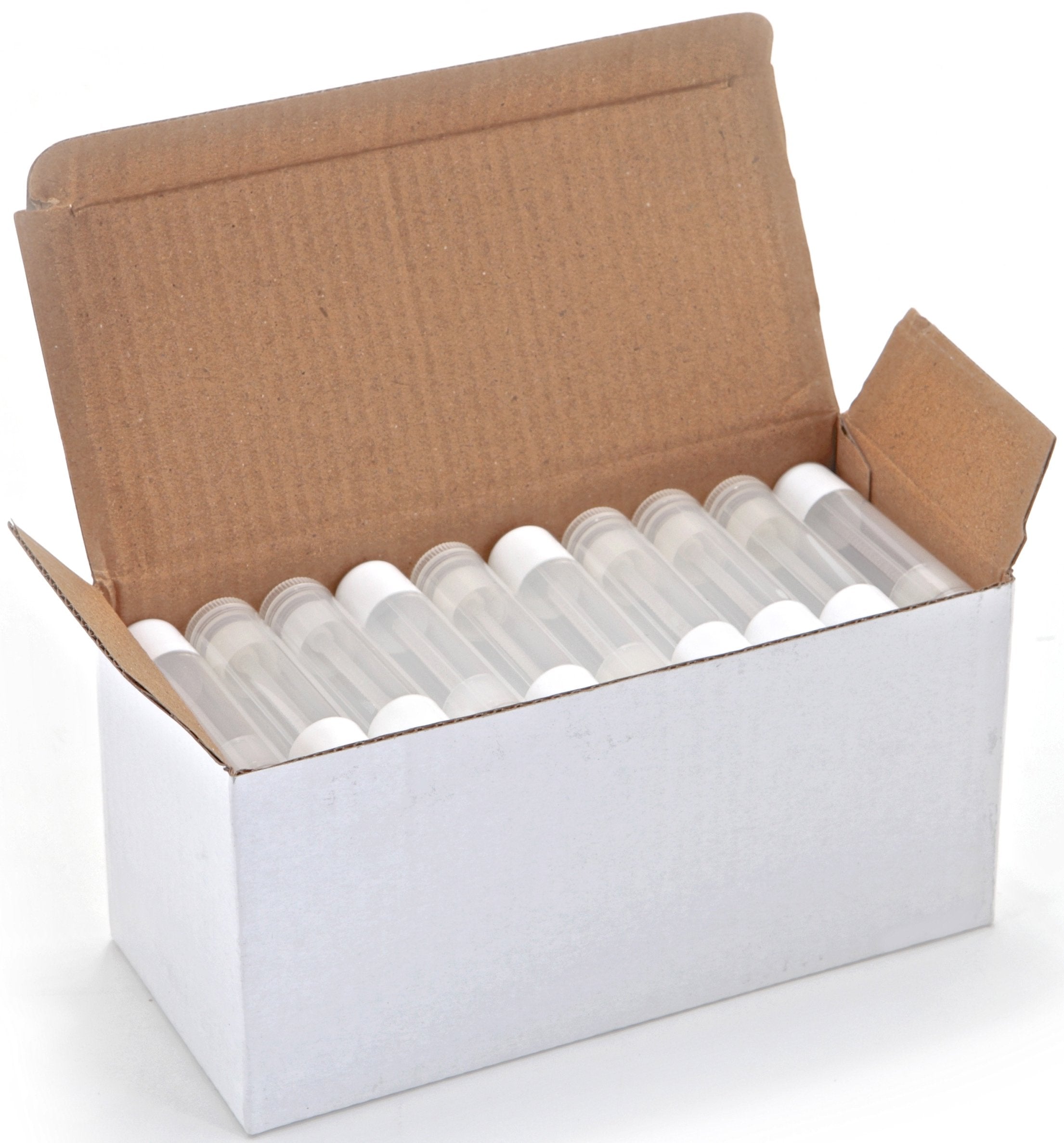 Vivaplex clear lip balm tubes show product visibility for quick restock decisions
