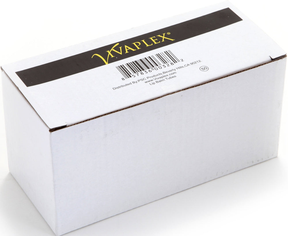 Vivaplex clear lip balm tubes with turning-wheel dispense for controlled application
