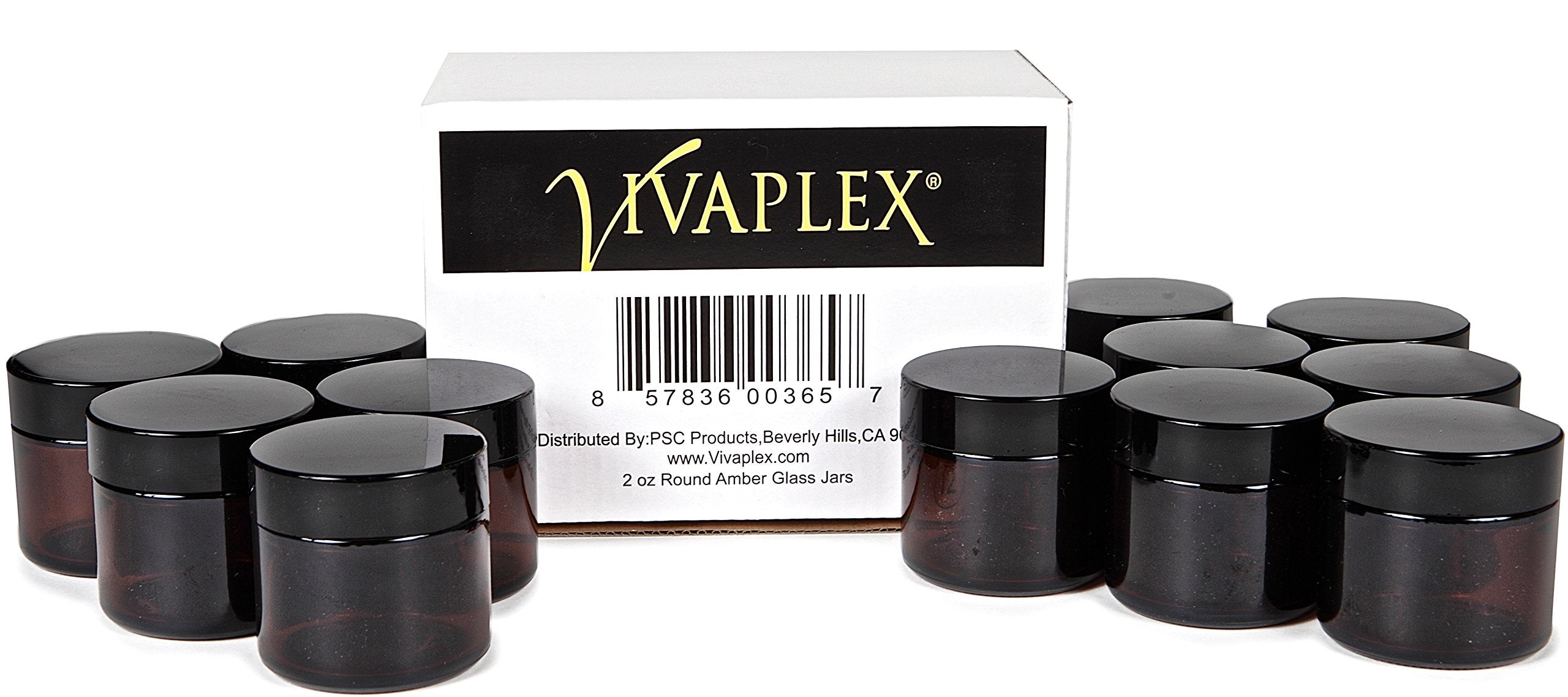 Vivaplex amber 2oz jar in purse for convenient on-the-go storage of creams.