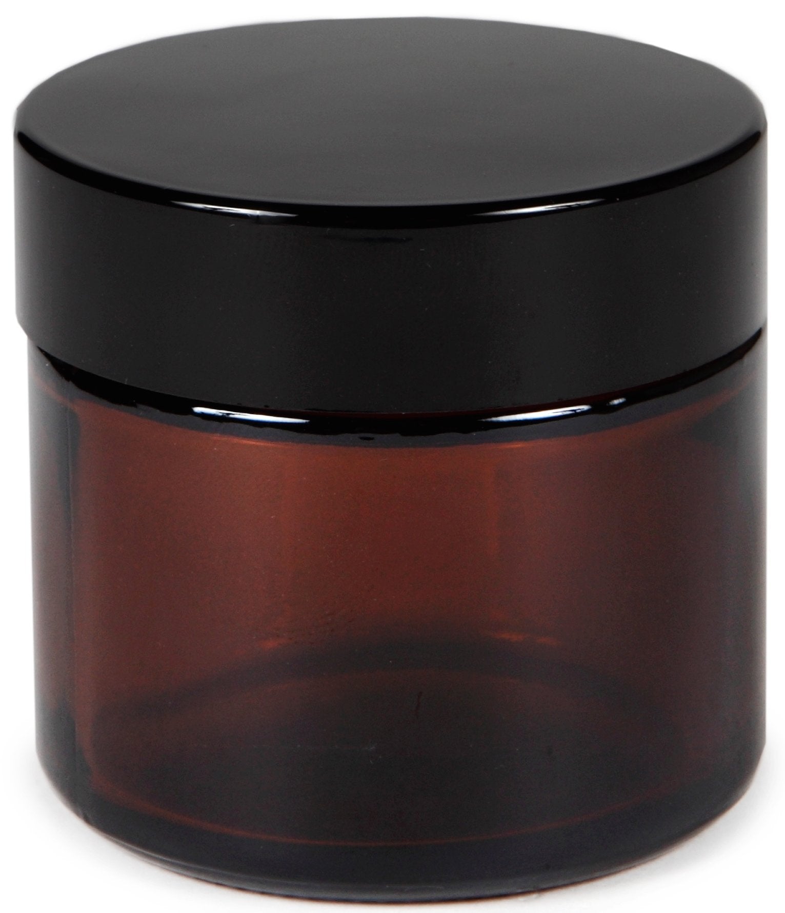 Vivaplex amber 2oz jar side view demonstrates compact, travel-friendly design.