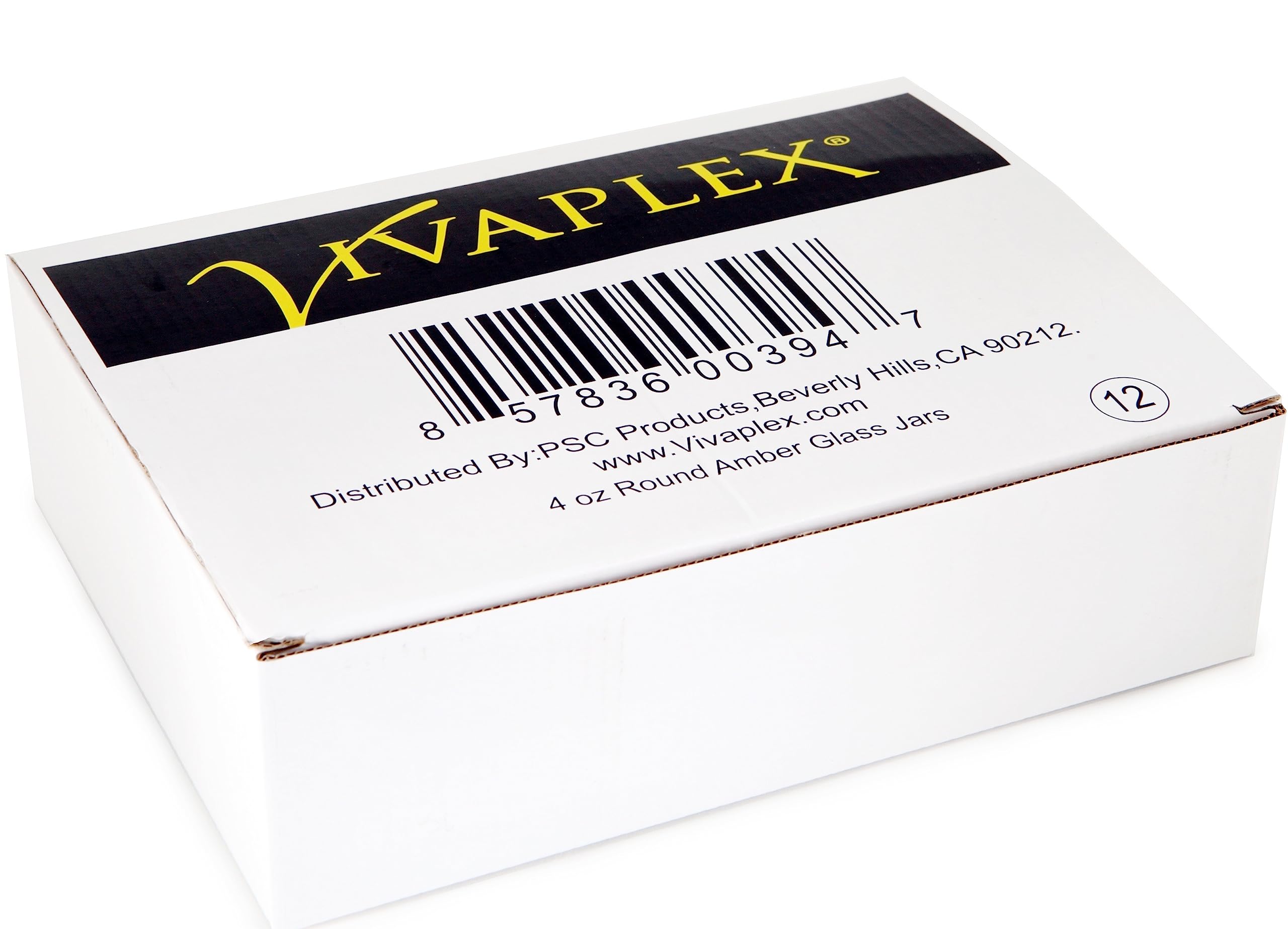 Vivaplex amber 4oz jar close-up showing tight seal for spills-free storage.