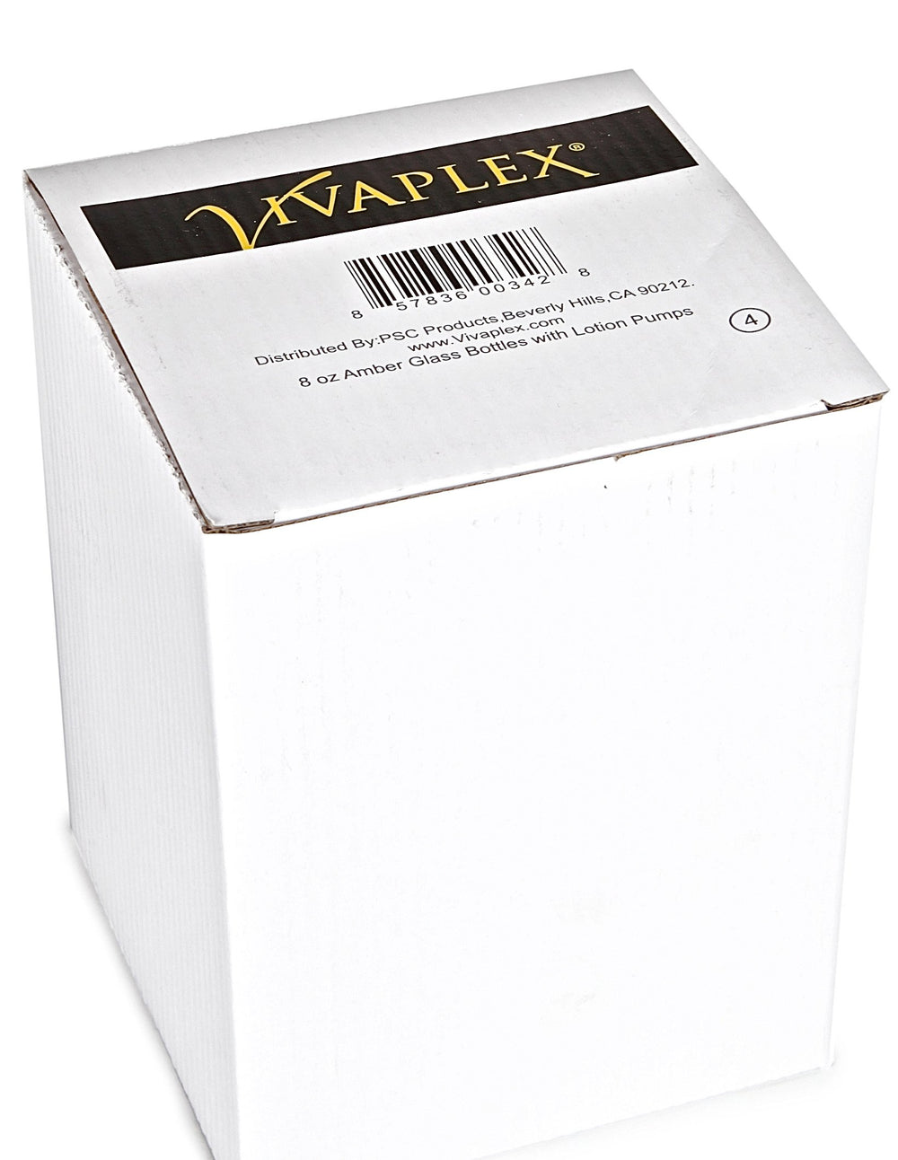 Vivaplex empty amber glass bottle 8 oz ready for DIY blends.