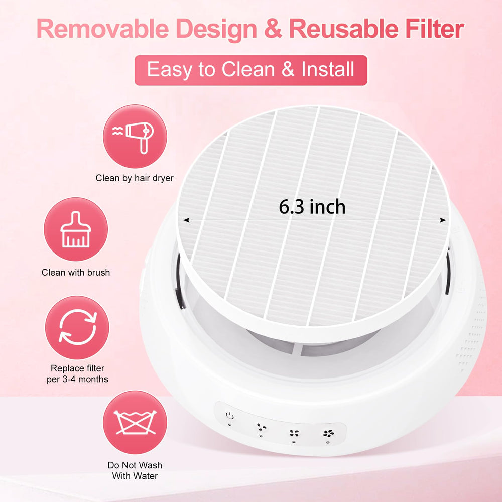 VIVAXIS nail dust collector three adjustable modes for different nail tasks