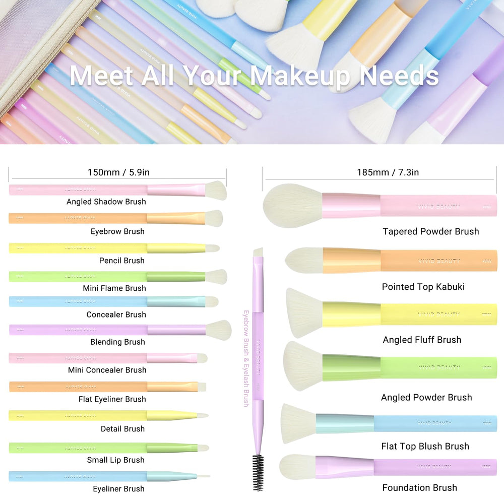 VIVID BEAUTY eyebrow brush for subtle definition and grooming.