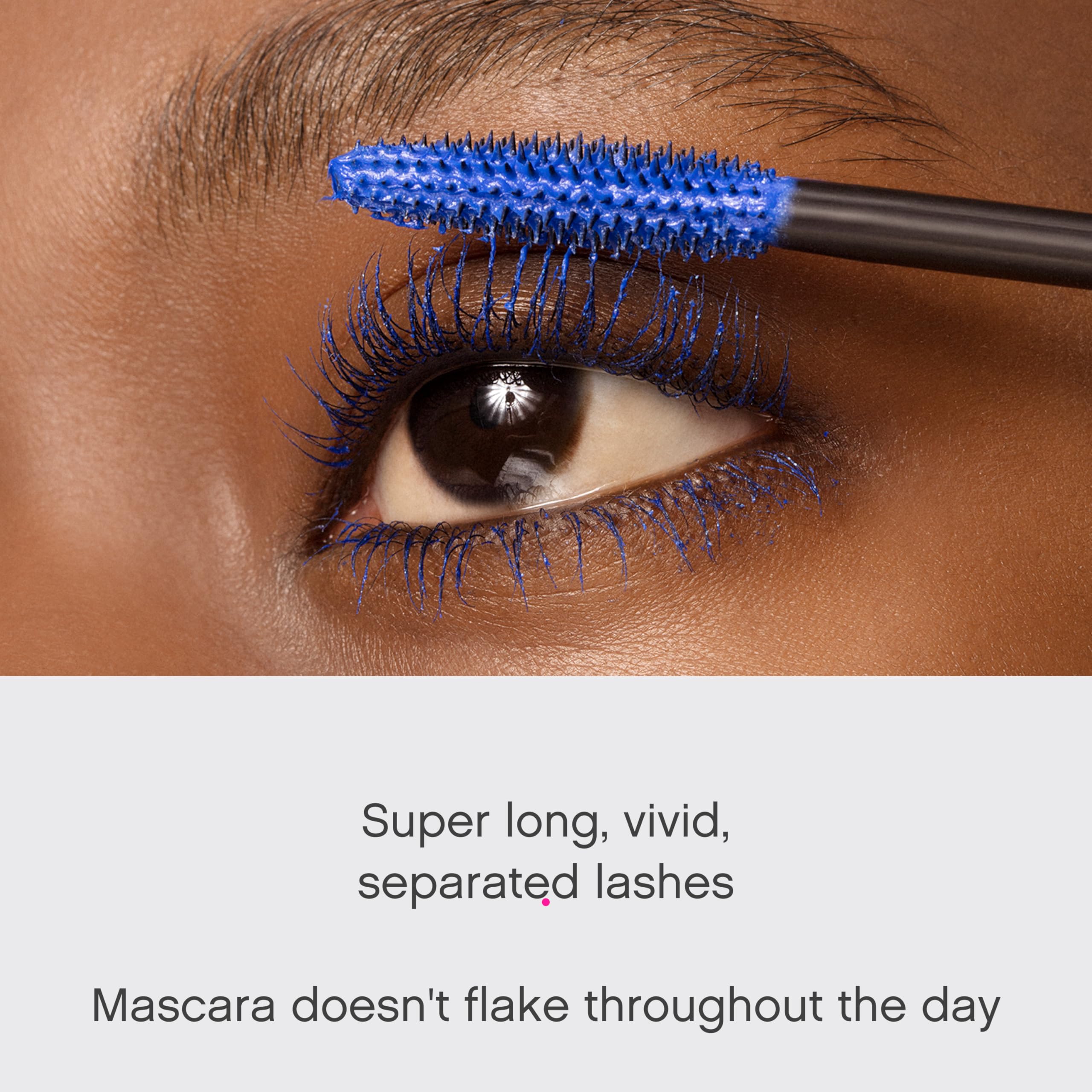 Vivienne Sabó Cabaret Premiere Blue Mascara lashes before after reveal longer lashes and lifted appearance.