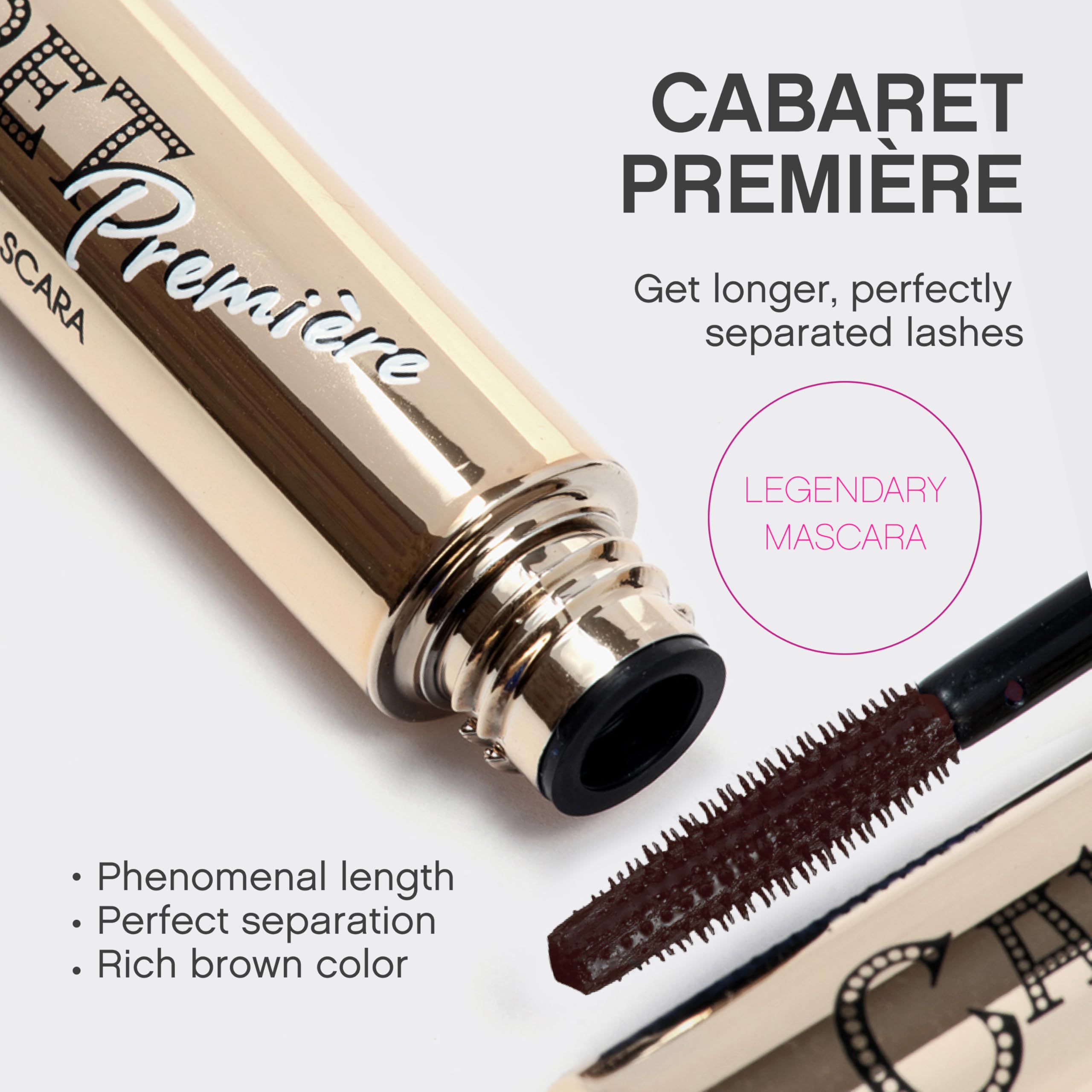Vivienne Sabó Cabaret Premiere Brown Mascara brush detail for lightweight coating
