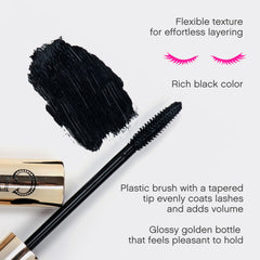 Vivienne Sabó Cabaret Premiere lash swatch reveals natural length and lift.