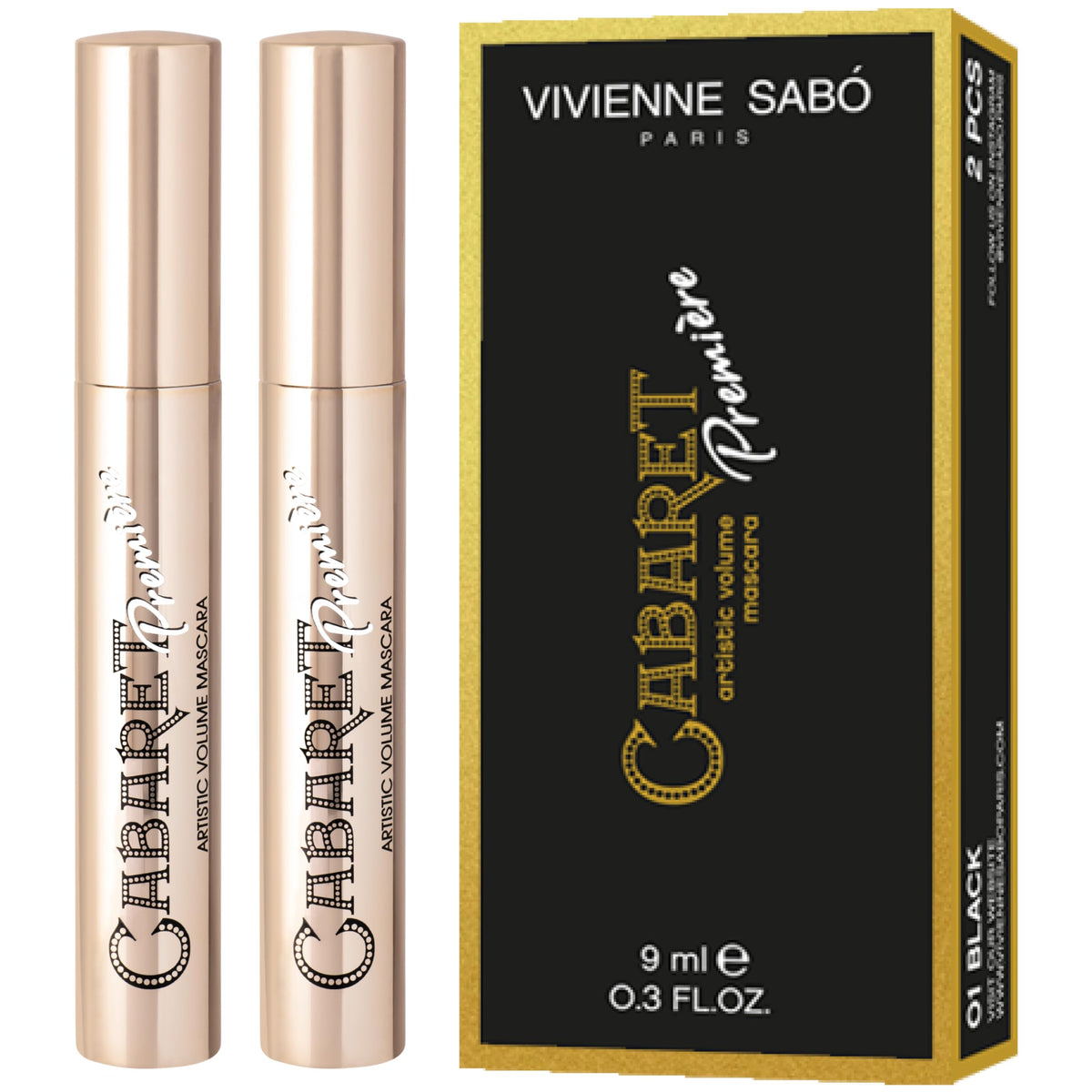 Vivienne Sabó Cabaret Premiere mascara bottle with sleek packaging for daily wear.