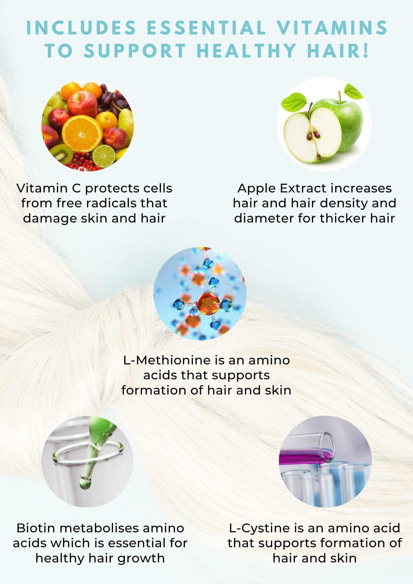 Viviscal lifestyle shot suggesting fuller-looking hair with daily use.