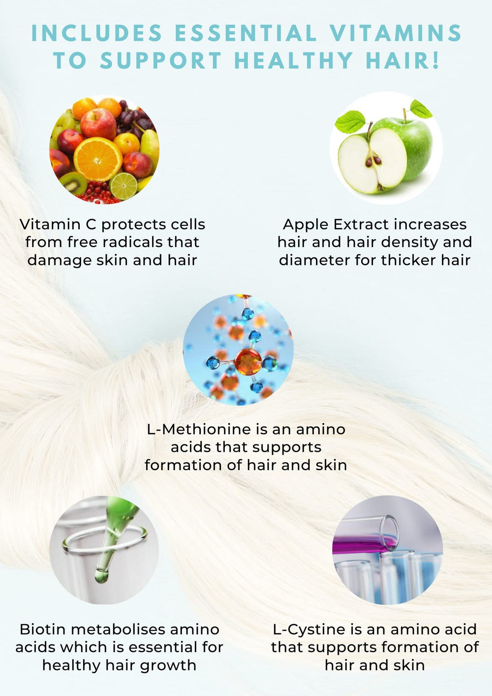 Viviscal lifestyle shot suggesting fuller-looking hair with daily use.
