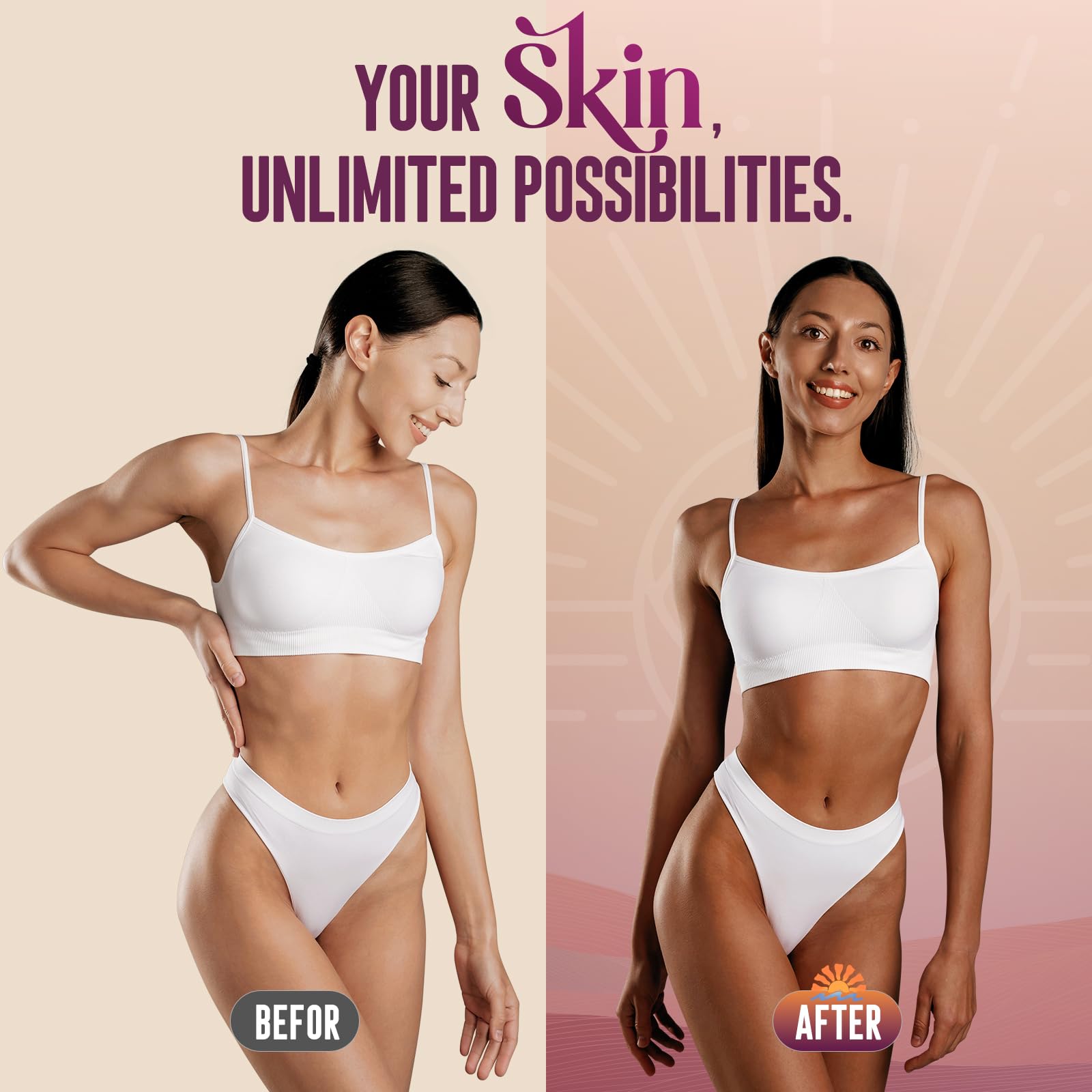 Vivitan 8 hour bronze peak on skin