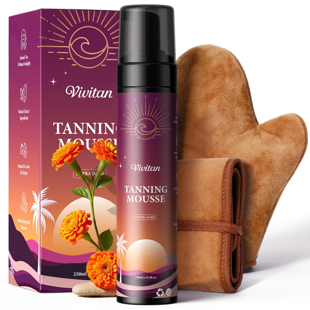 Vivitan Self Tanner Mousse XL bottle for smooth, even bronze