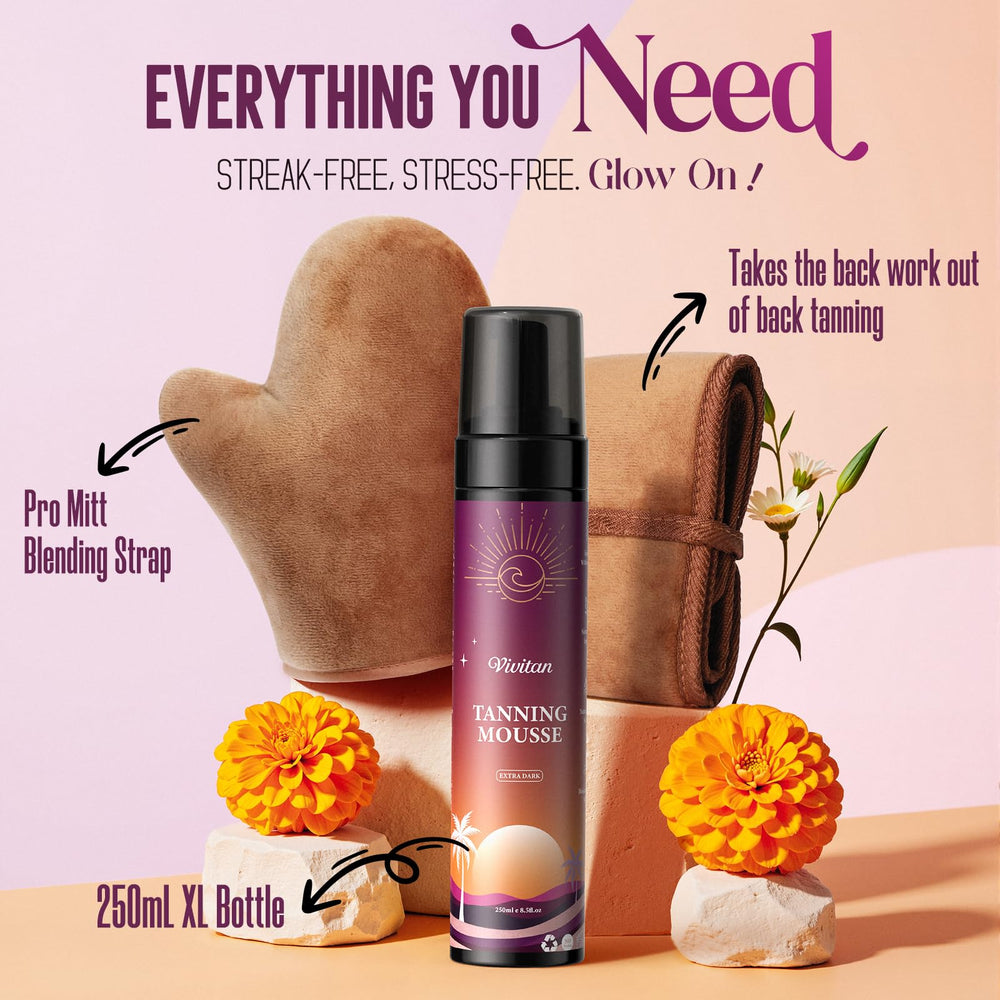 Vivitan velvet mitt for streak-free tanning