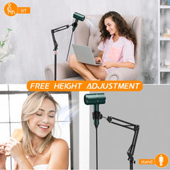 Vivnoon hair dryer stand 360-degree rotation enables precise angle while styling.