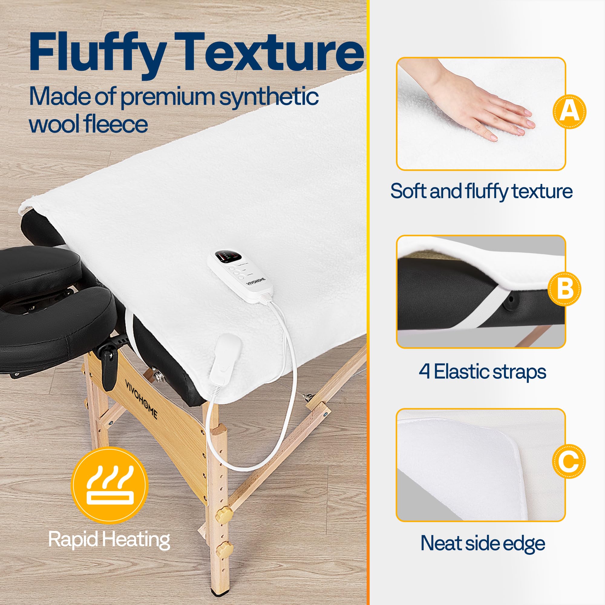 VIVOHOME heater includes overheating protection and ETL-certified plug for safety