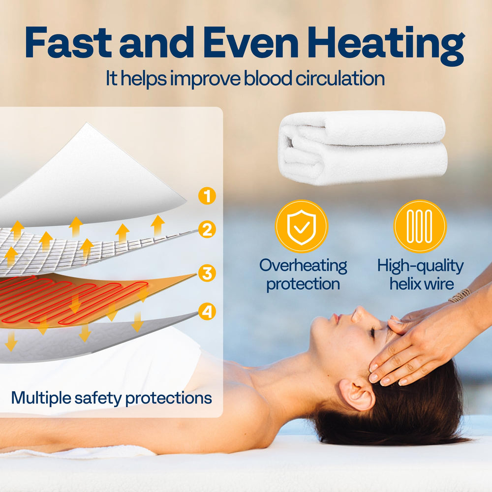 VIVOHOME spa bed warmer delivers consistent warmth for relaxing routines