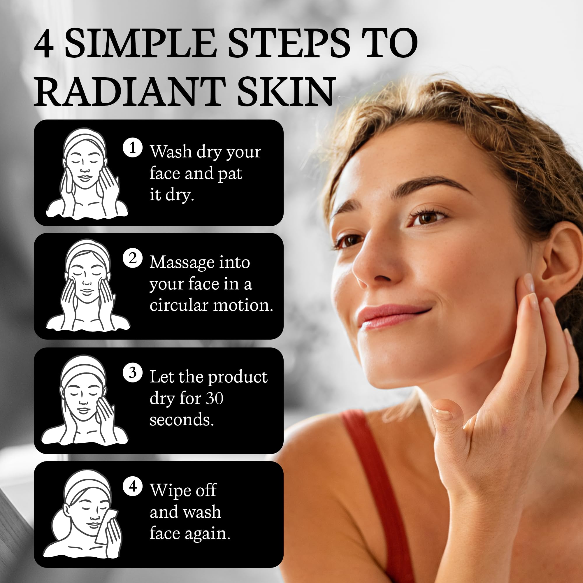 Vivo Per Lei texture clumps on skin during massage for controlled exfoliation.