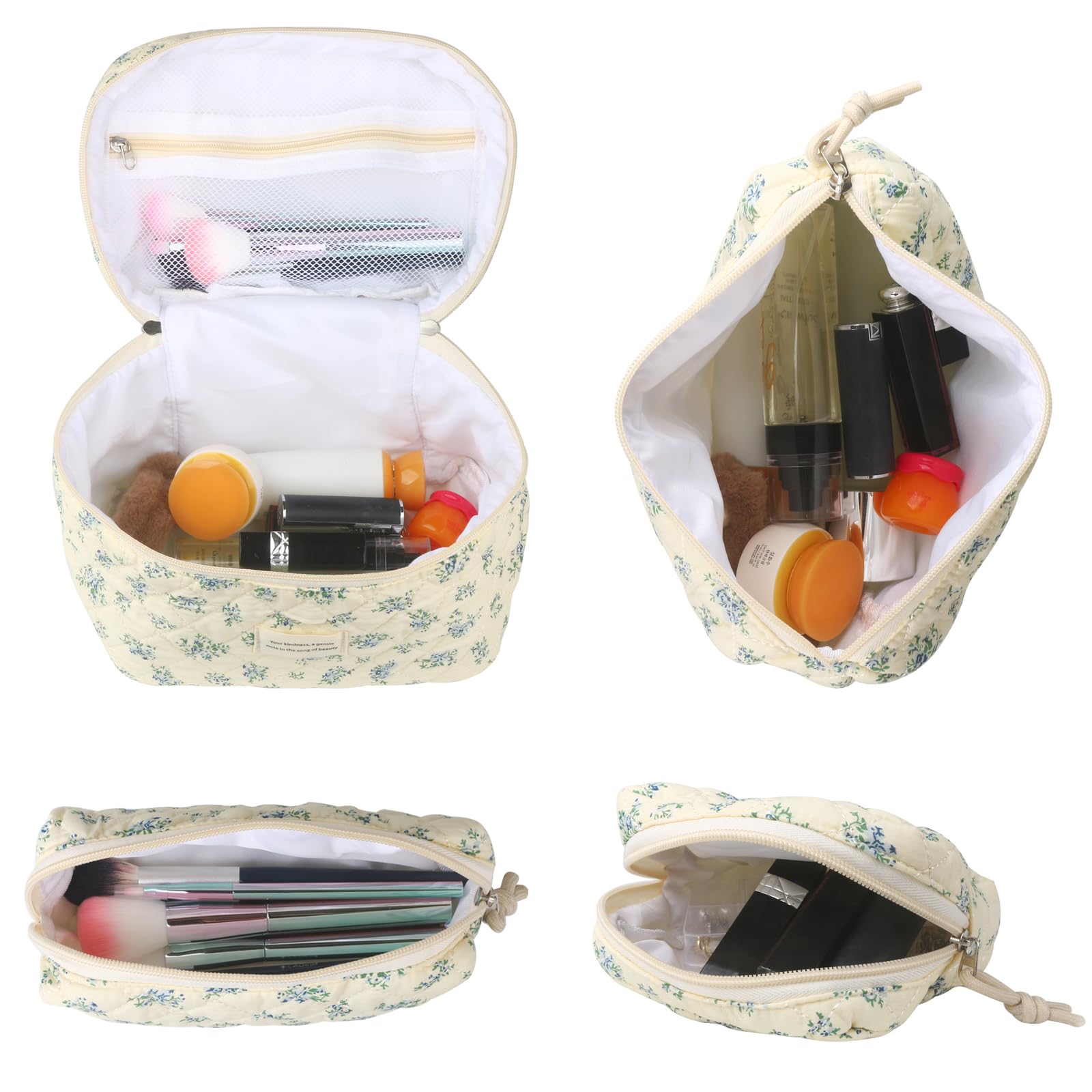 VIWIME makeup bag floral design used as multipurpose organizer