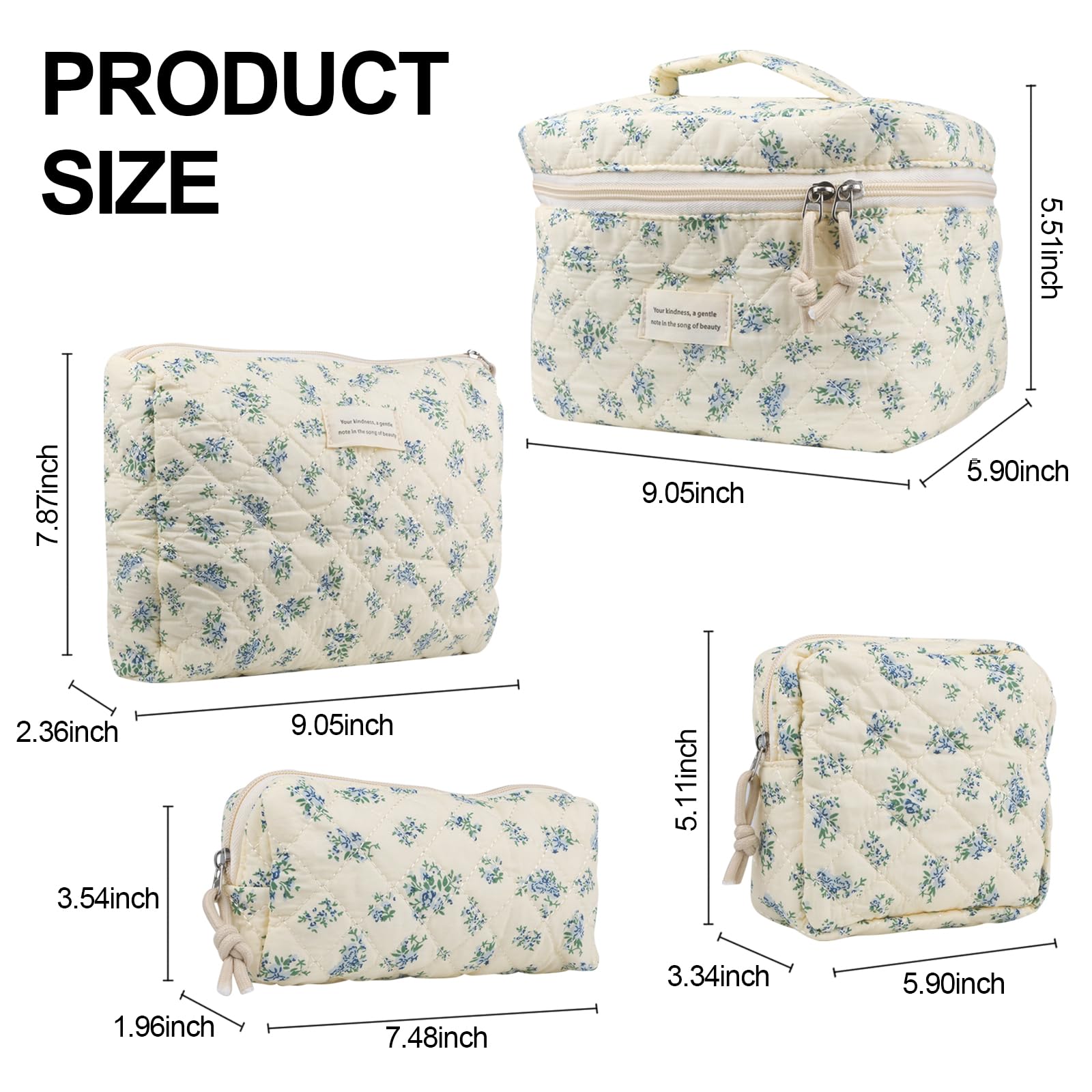 VIWIME makeup bag travel-ready open showing full-sized cosmetics fit
