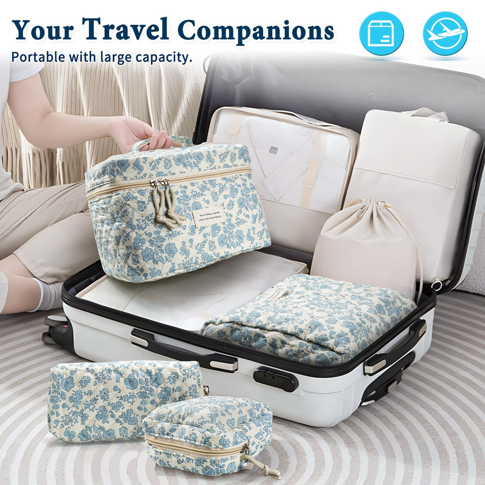 VIWIME makeup bag compact organizer, versatile as purse, beach bag, or gift.