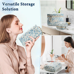 VIWIME makeup bag travel-friendly soft-touch material, easy to carry on trips.