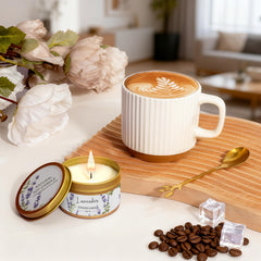 VKTASIMK lavender candle creates calming ambiance for unwinding evenings