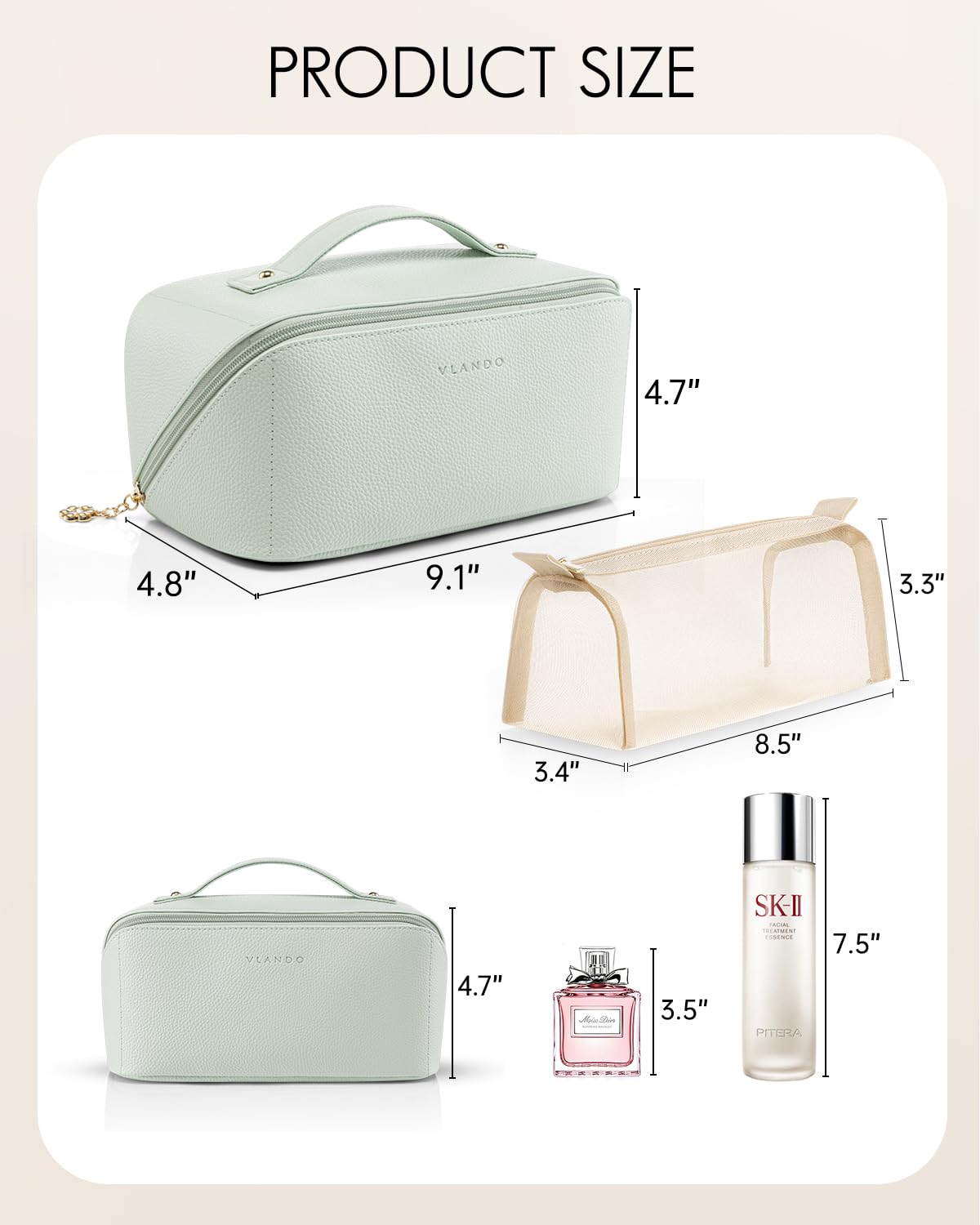 Vlando waterproof PU leather adds durability and simple wipe-clean maintenance