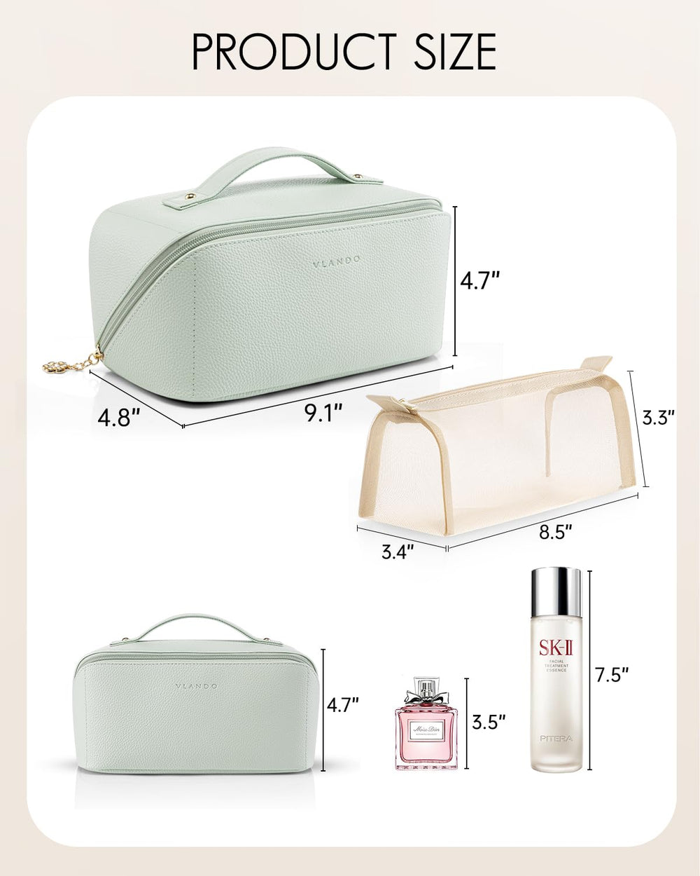 Vlando waterproof PU leather adds durability and simple wipe-clean maintenance