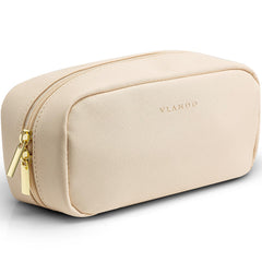 Vlando small makeup bag front view shows portable organization for travel.
