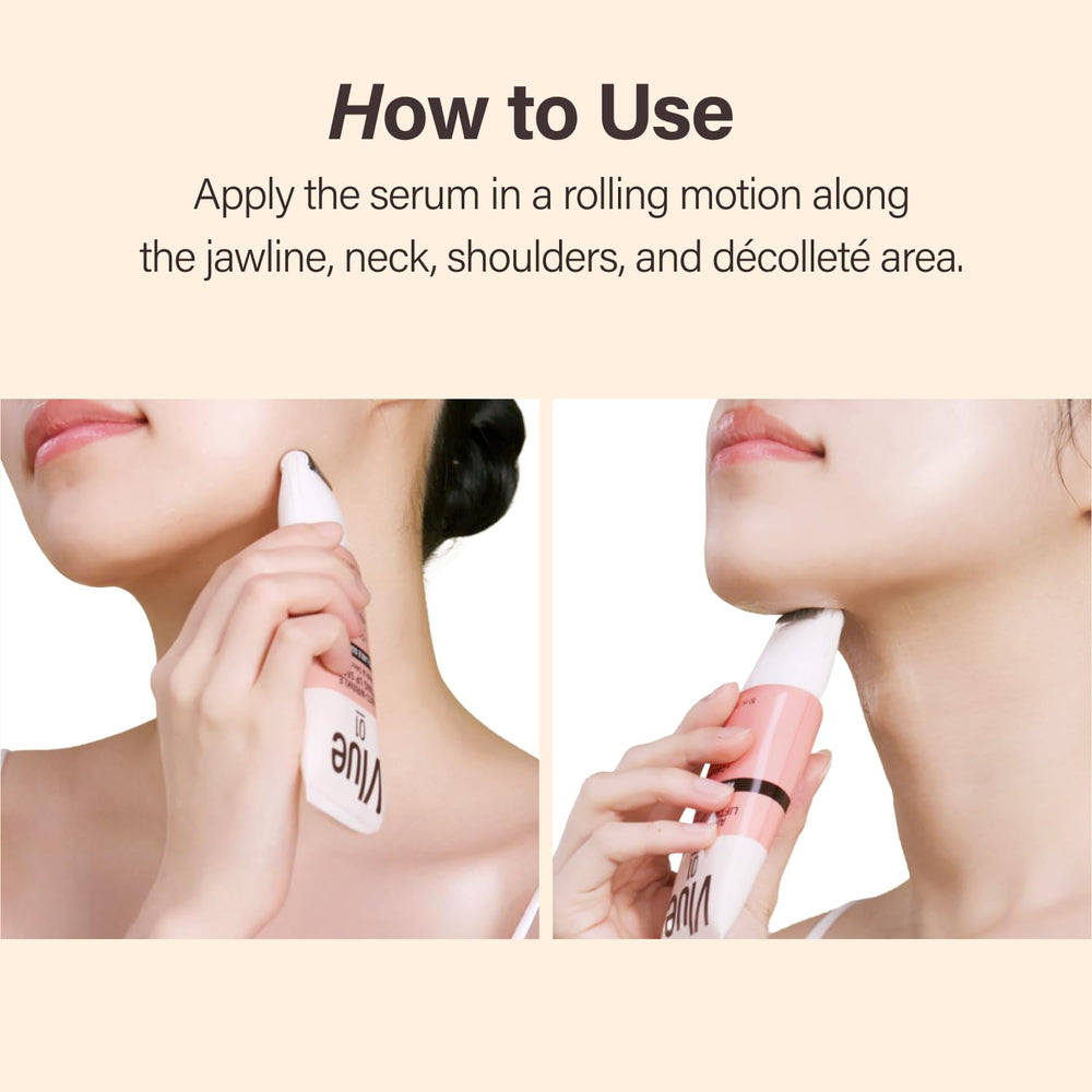 VLUE 2-in-1 serum and cream hybrid usage demonstrates deep hydration and firming.