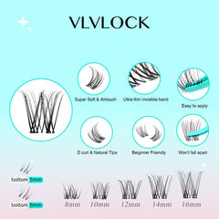 VLVLOCK applicator tweezer provides precise, clean lash placement during DIY applications.