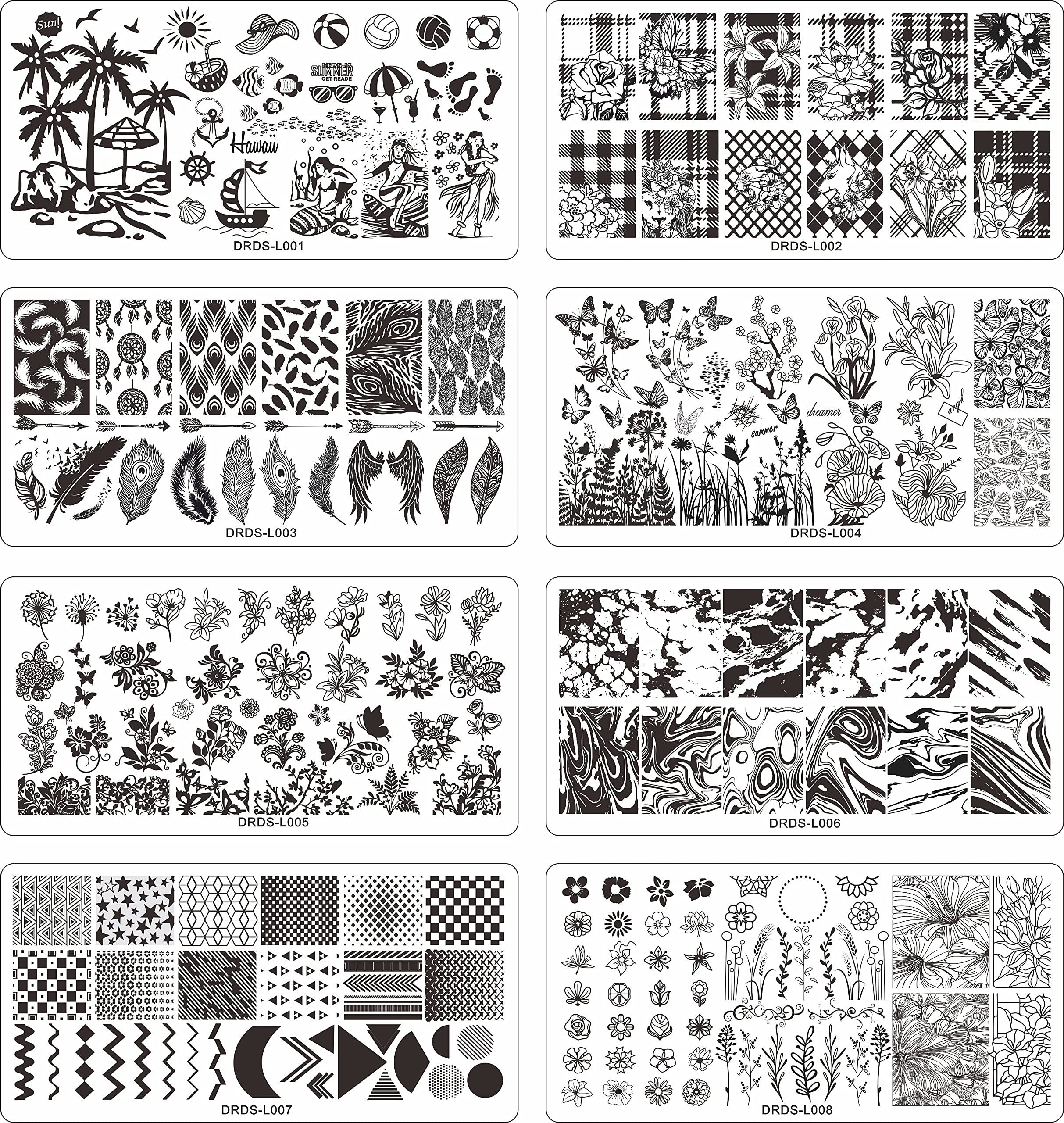 VNC stamping stamper pair enabling precise transfers for crisp nail art