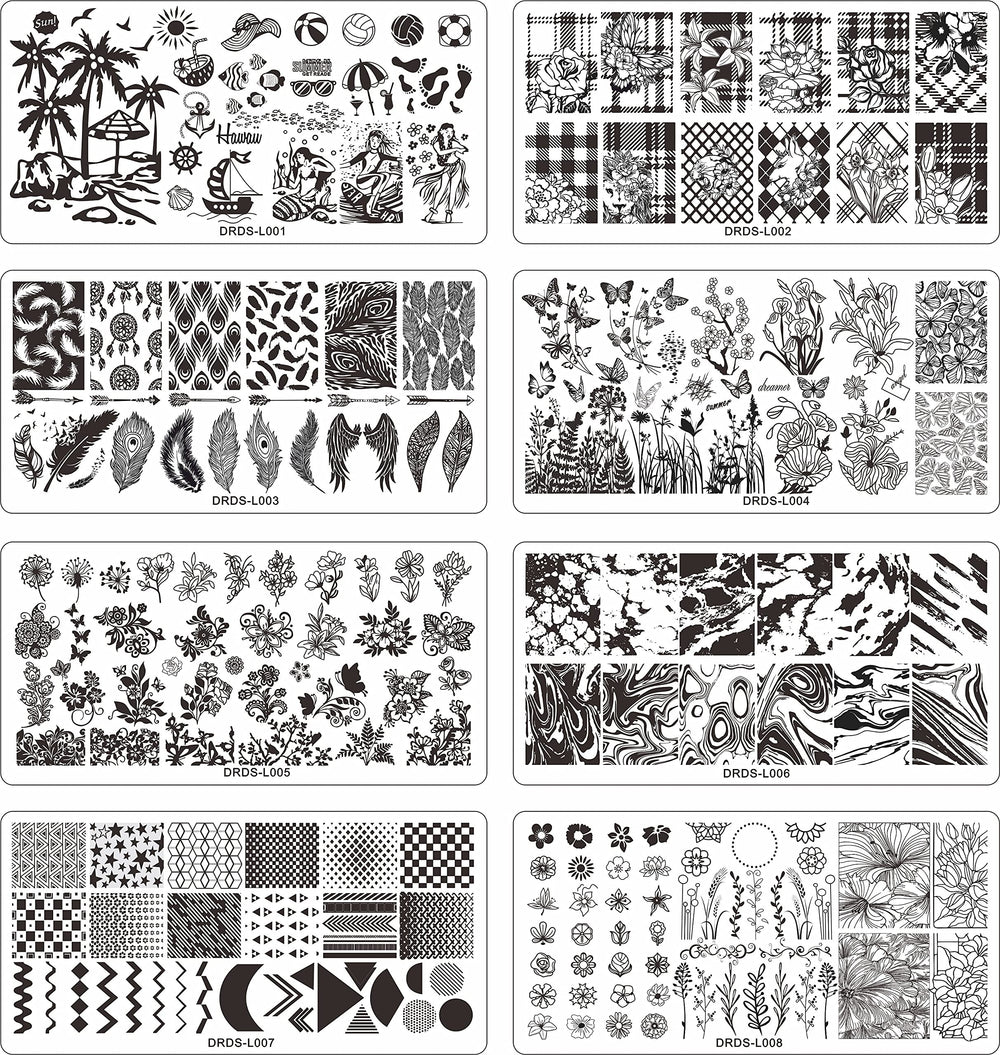 VNC stamping stamper pair enabling precise transfers for crisp nail art