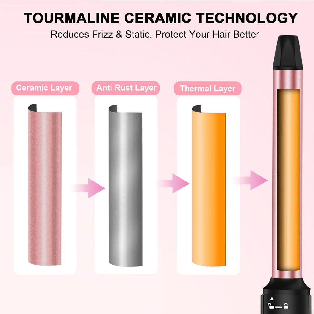 Vnina 360° swivel cord reduces tangles during curling sessions.