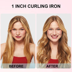 Vnina long-barrel wand ideal for creating versatile waves on long hair.