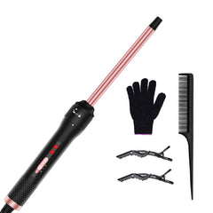 Vnina professional half-inch curling iron close-up showing tight curls for volume.