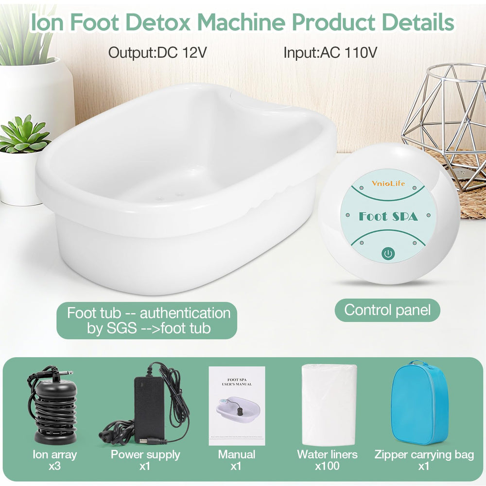 VnioLife Home spa session image suggests relaxing foot rejuvenation