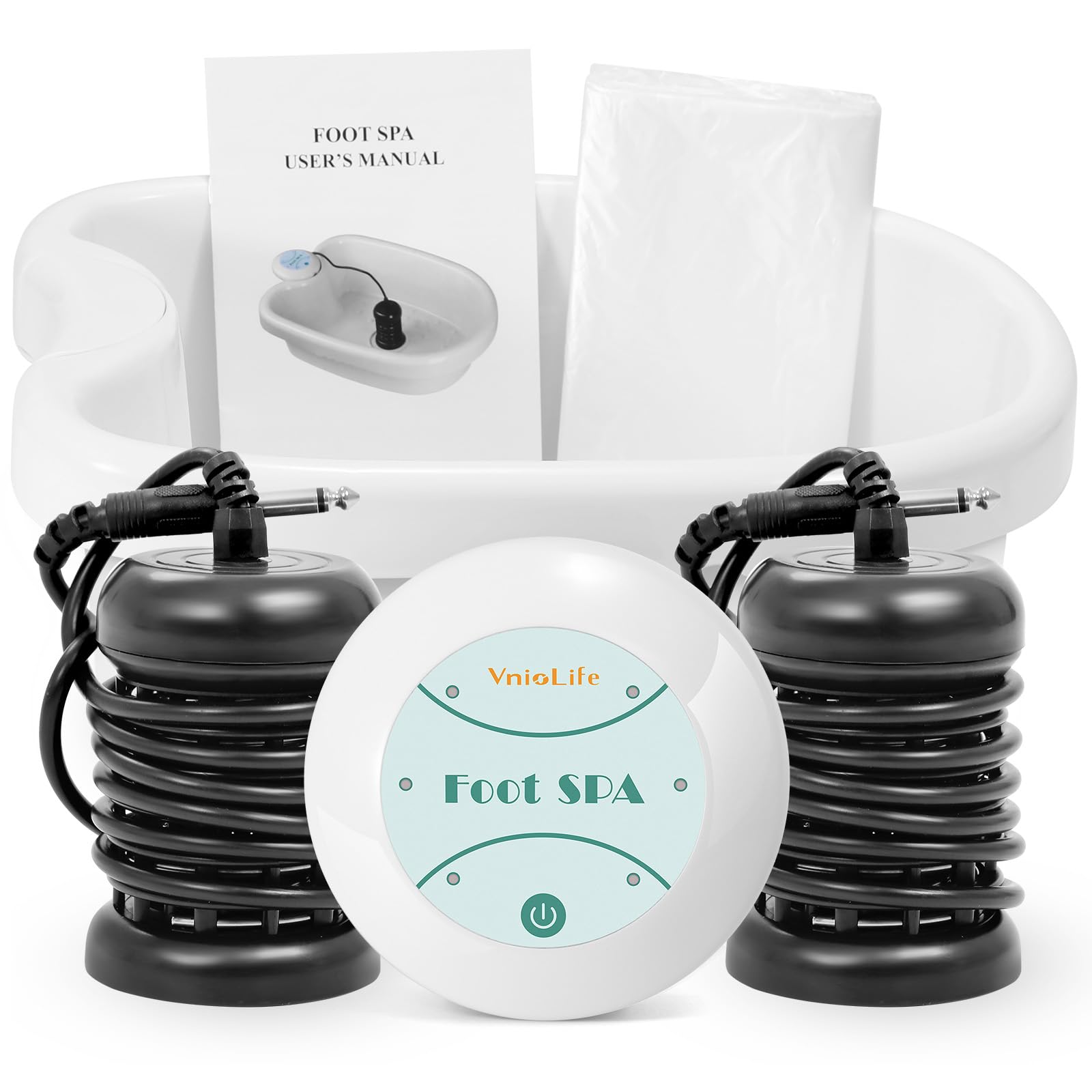 VnioLife ionic foot bath detox machine bag with liners for home use