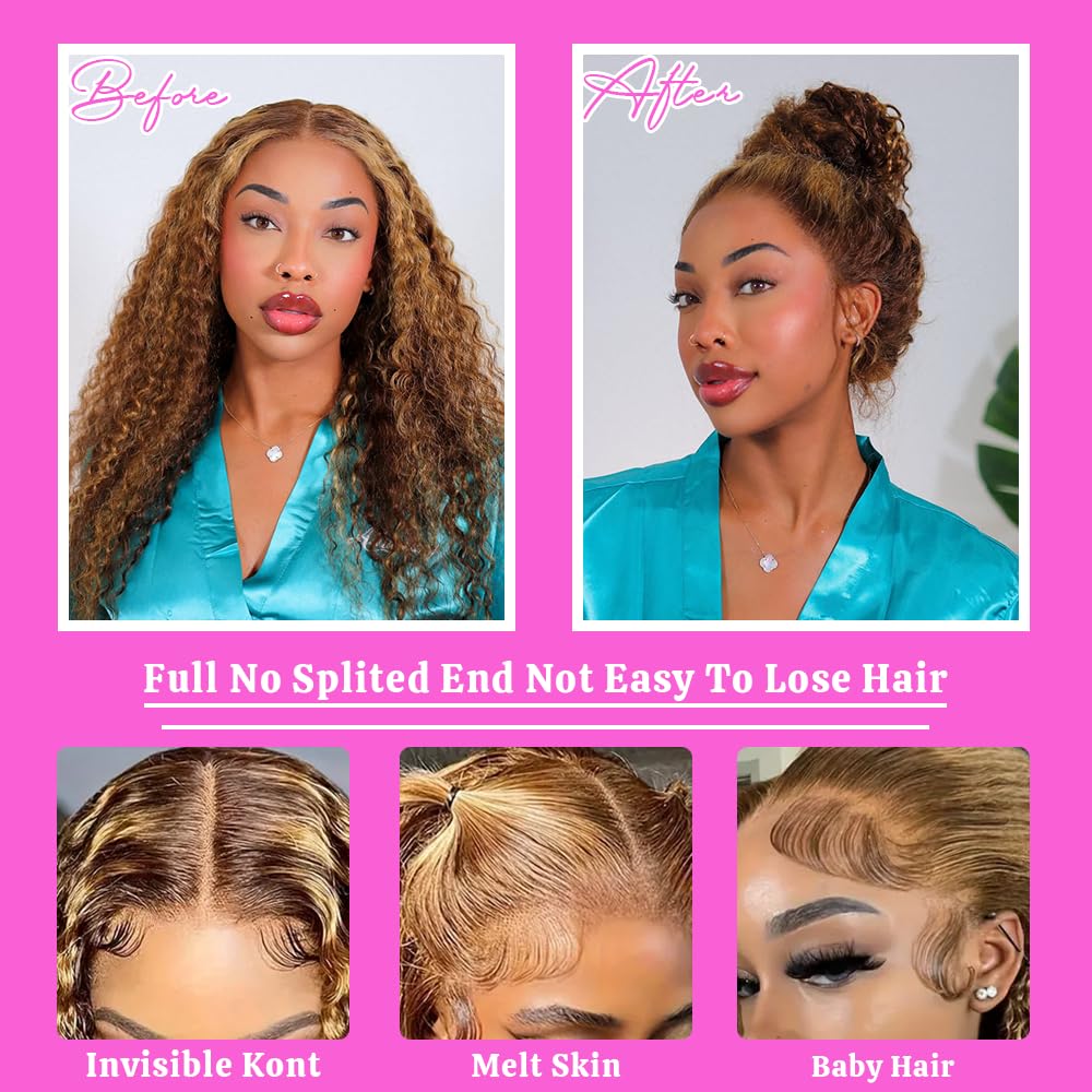 VNLQJXX Versatile styling with 360 lace front wig options