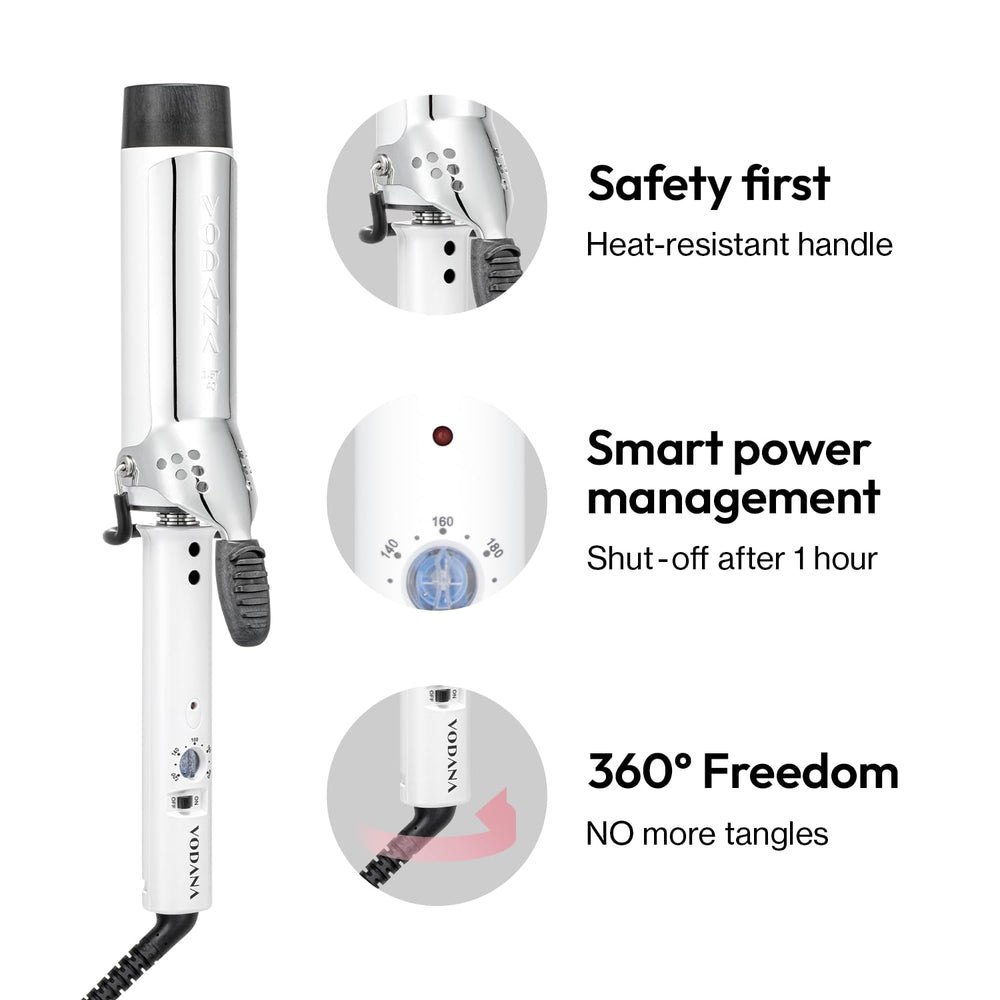 Vodana GlamWave white finish adds sleek professional look