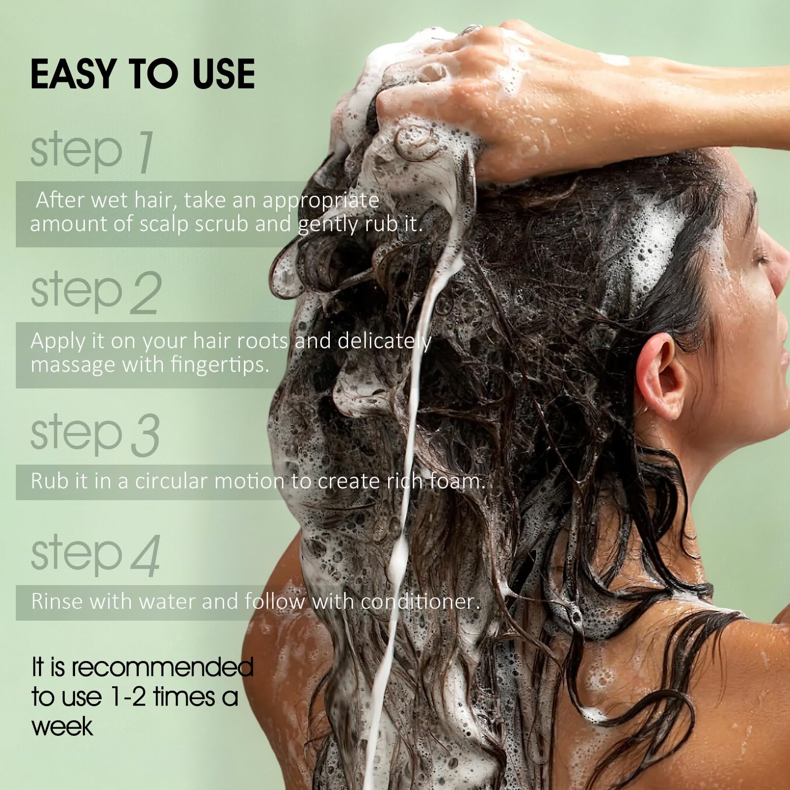 VOERUY rich foam-lather signals thorough cleansing for all hair types.