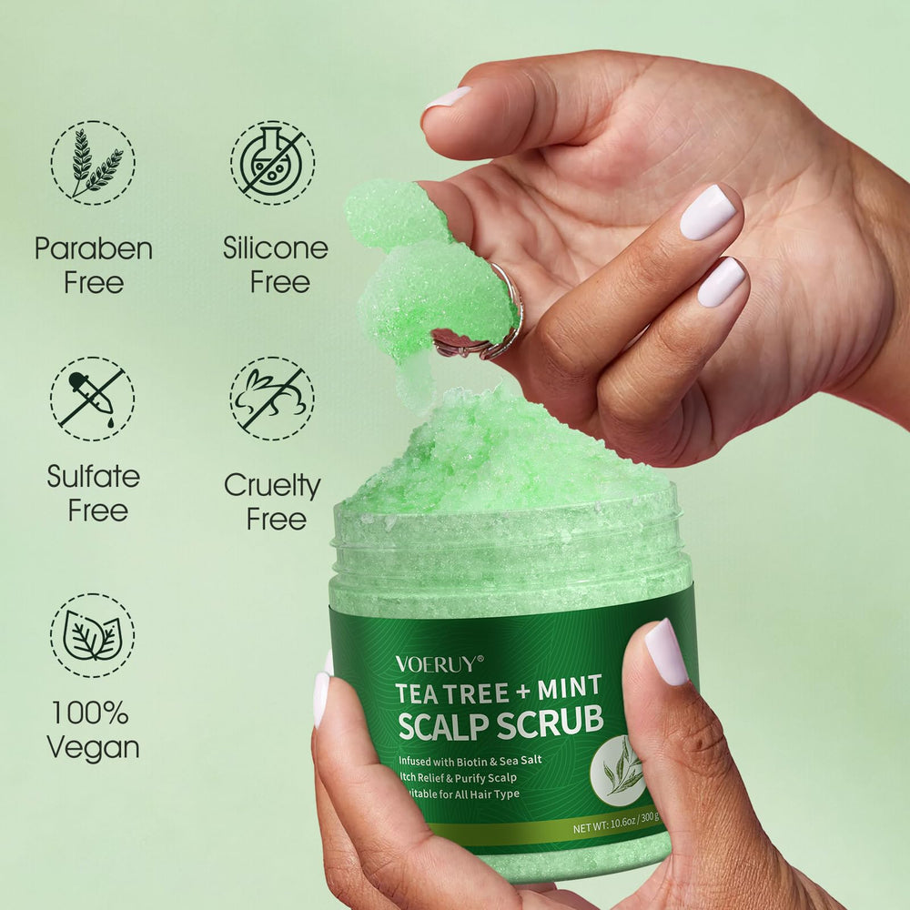 VOERUY silicone massager helps stimulate scalp circulation during treatment.