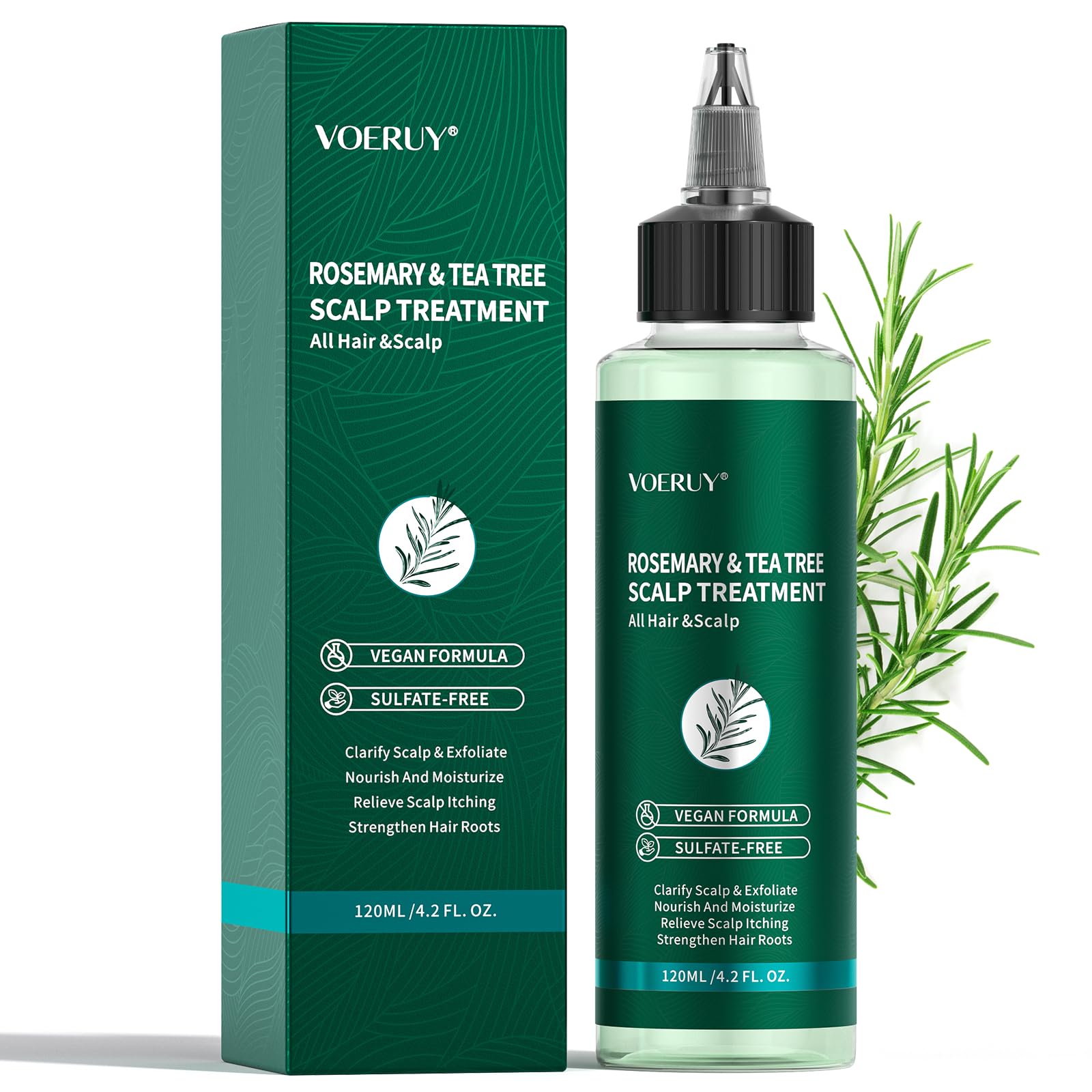 VOERUY Scalp Treatment rosemary bottle detox for a refreshed scalp.