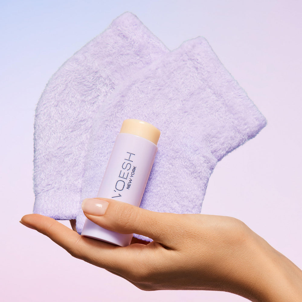 VOESH two-in-one system for easy home foot care.