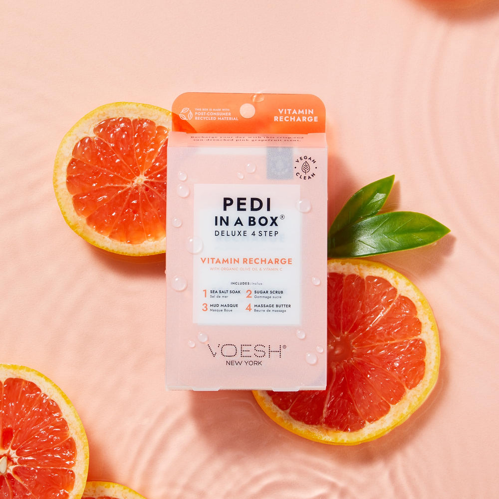 VOESH Mango Delight scent image highlighting refreshing fruity pedicure aroma.