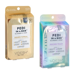 VOESH Glimmer salt soak for at-home pedicure and smoother skin.